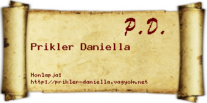 Prikler Daniella névjegykártya